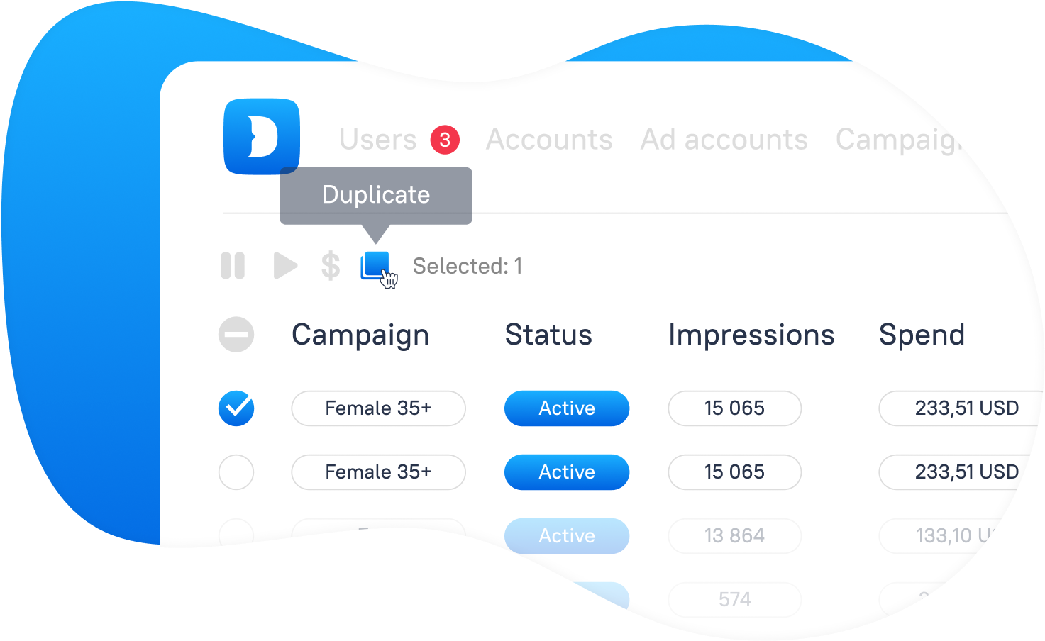 DOLPHIN - Manage advertising of all Facebook ad accounts in one window